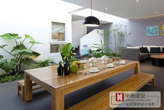 廣州裝修設(shè)計風格和綠色植物的配搭